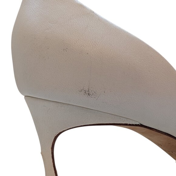 SERGIO ROSSI Metallic-trimmed Leather D’Orsay Kitten Heels - Picture 5 of 9